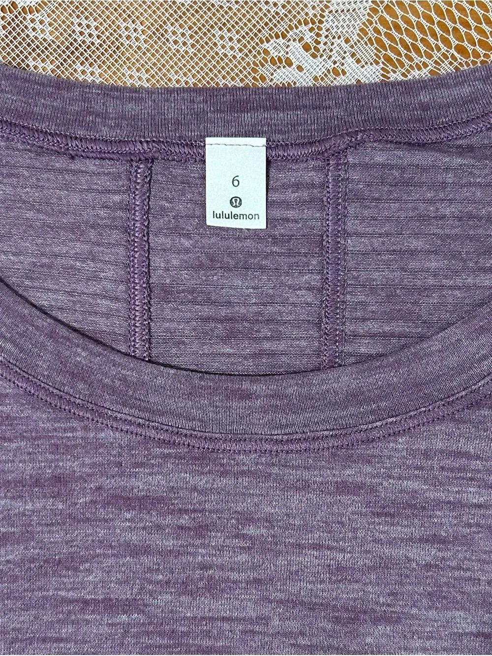 Lululemon Purple Heather Short Sleeve Crew Tee
